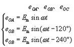 同步電機三相對稱的交變電動勢